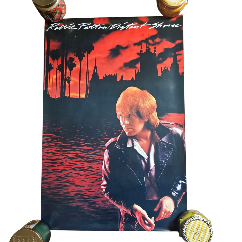 Robbie Patton Distant Shores Vintage 1981 Promo Album‎ Poster 20x30 Blues Pop